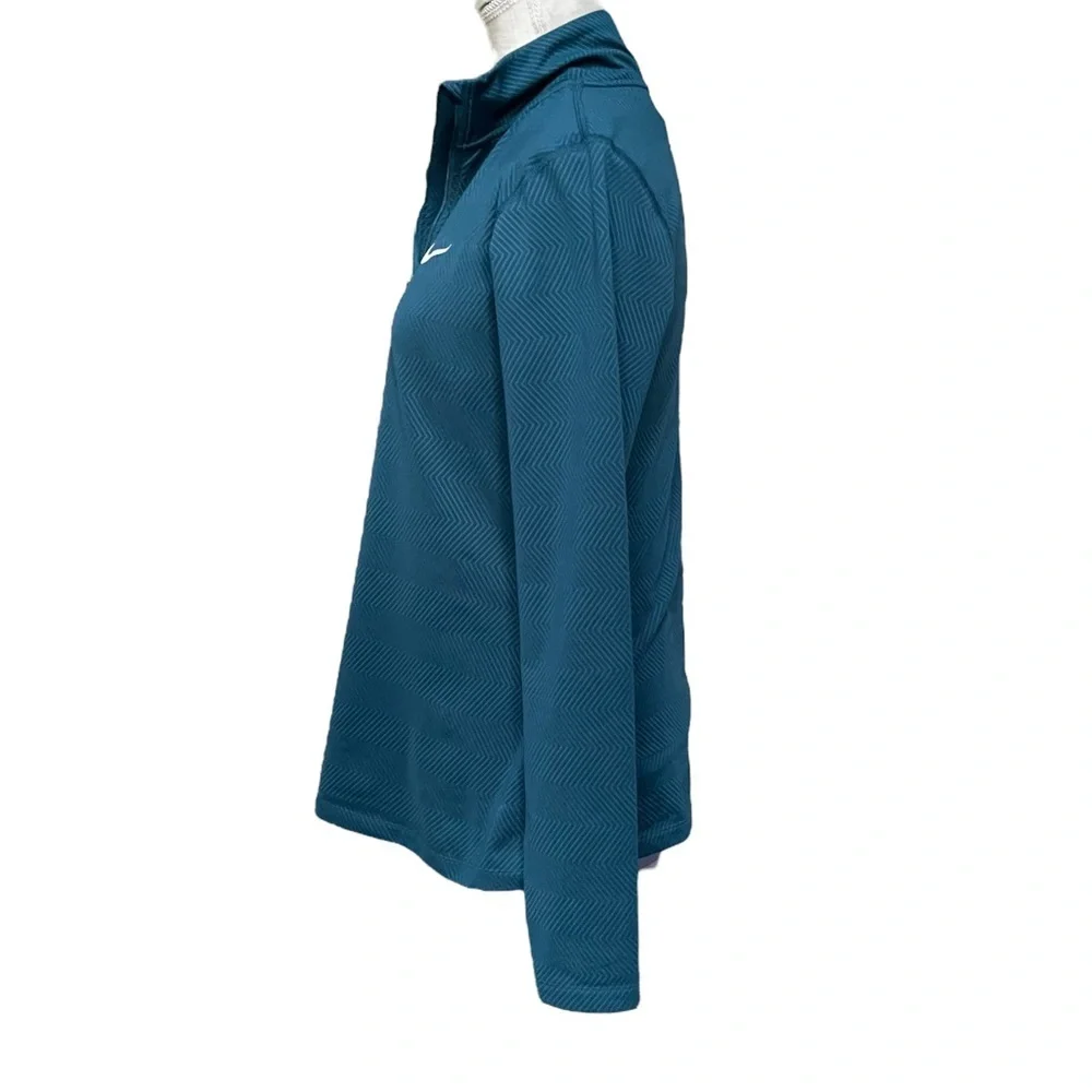 Nike Dri-Fit 1/4 Zip Pullover Long Sleeve‎ Athletic Shirt in Blue Size: L